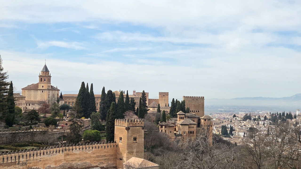 View of the Alhambra in Granada