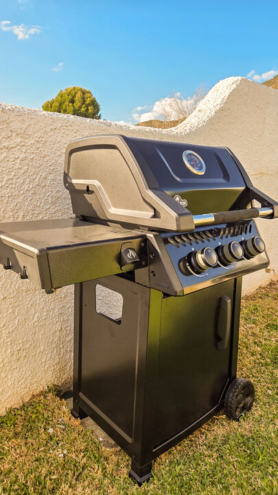 Napoleon gas barbecue in the garden