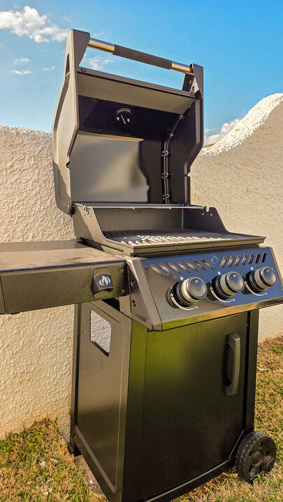 Napoleon gas barbecue in the garden